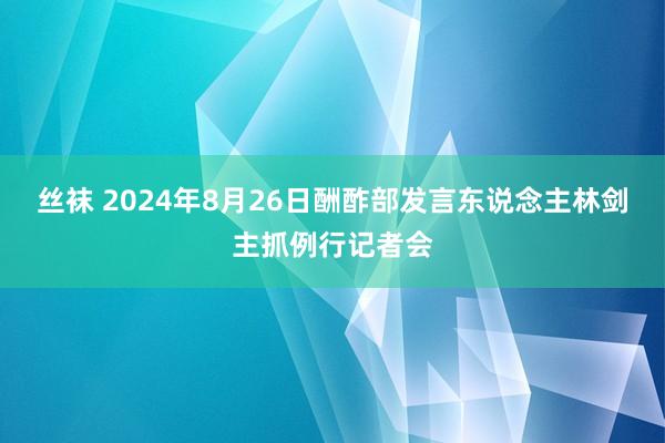 丝袜 2024年8月26日酬酢部发言东说念主林剑主抓例行记者会